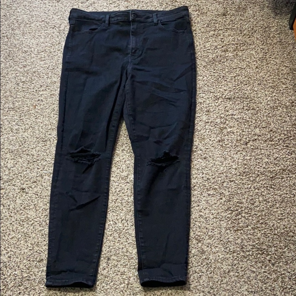 Size 16 high waisted black American eagle jeans